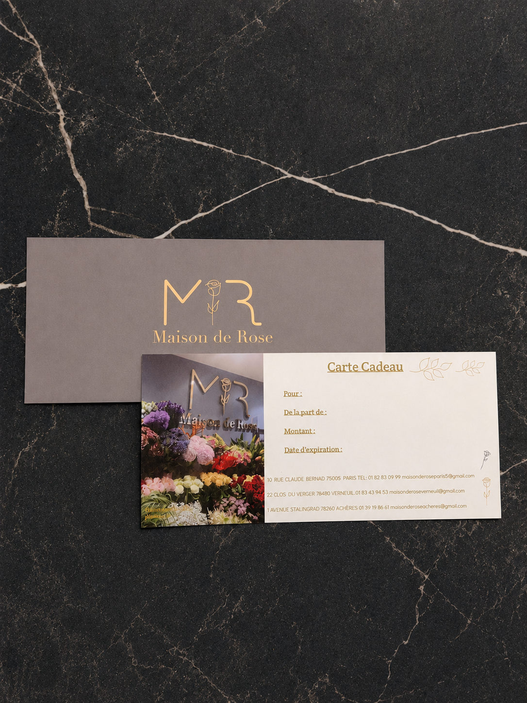 Carte cadeau Maison de Rose